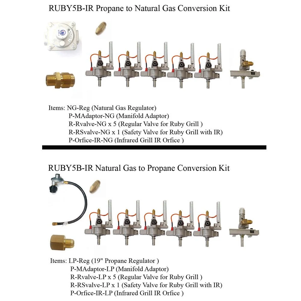 Ruby 42" NG to LP Gas Conversion Kit for Ruby5BIR Grill - R-CKRuby5BIR-LP