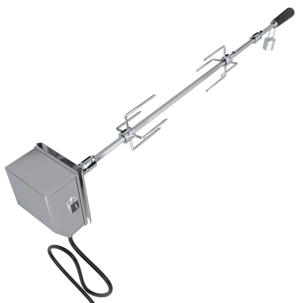 Ruby 30" Stainless Steel Rotisserie Kit with Mounting Bracket for RUBY3B - P-RK-3B