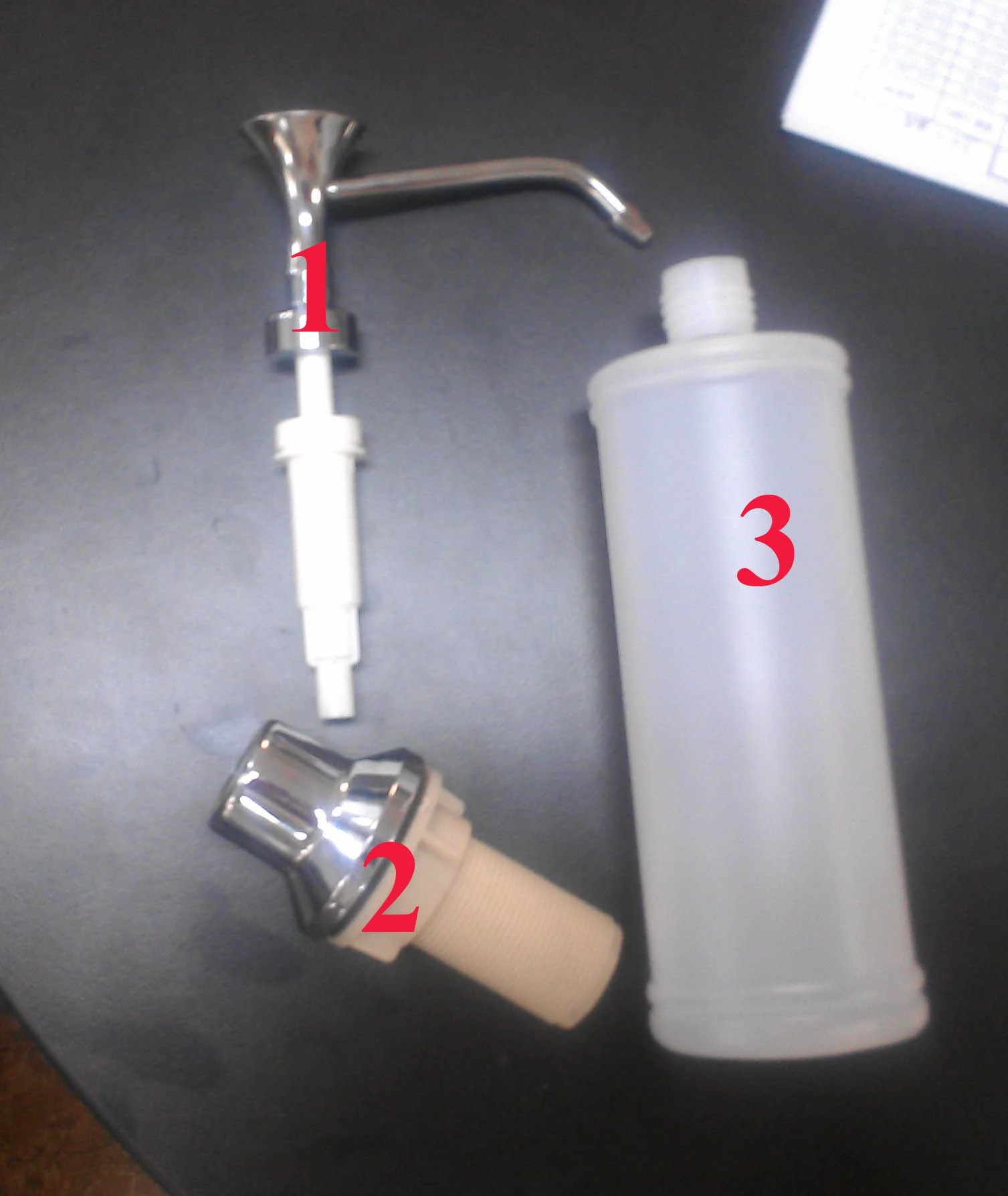 Sunstone Sink Soap Dispenser with Bottle - P-SoapD