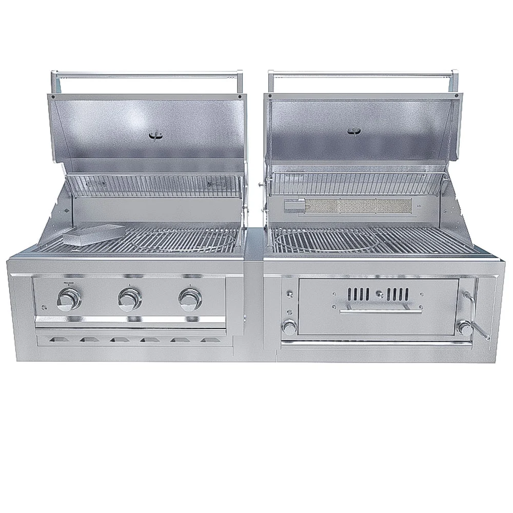 Sunstone Ruby-Hybrid Pro Duo Gas and Charcoal/Wood Grill Combo - SGP-R3B-CHSZ30