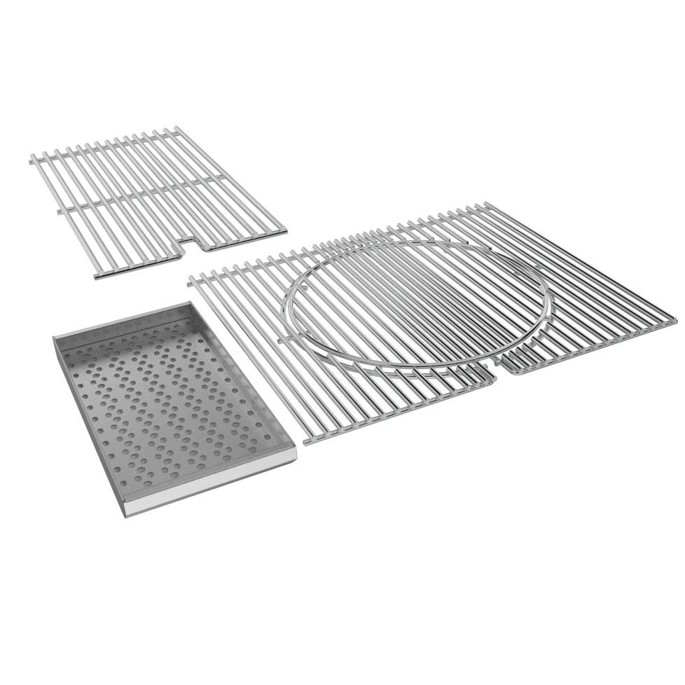 Ruby Cooking Grates with Charcoal and Wood Burning Tray for 36" 4B Grill - Ruby-GR4B-CharcoalTray
