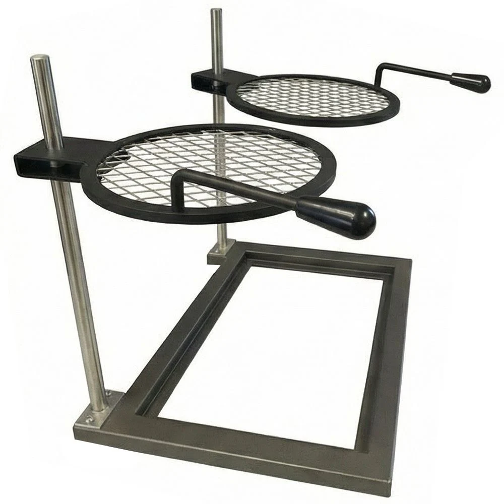 StarBBQ Outpost Dual Griller with 2 Round Racks Rim - STARBBQ-240PGRIM