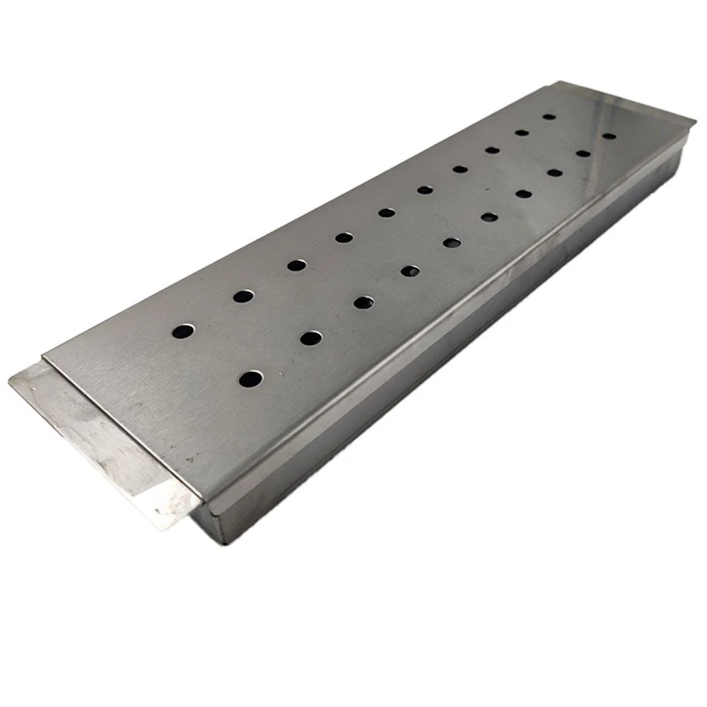 Stainless Steel Smoker Box 15"D x 4"W x 1-1/4"H - P-CHSM4215