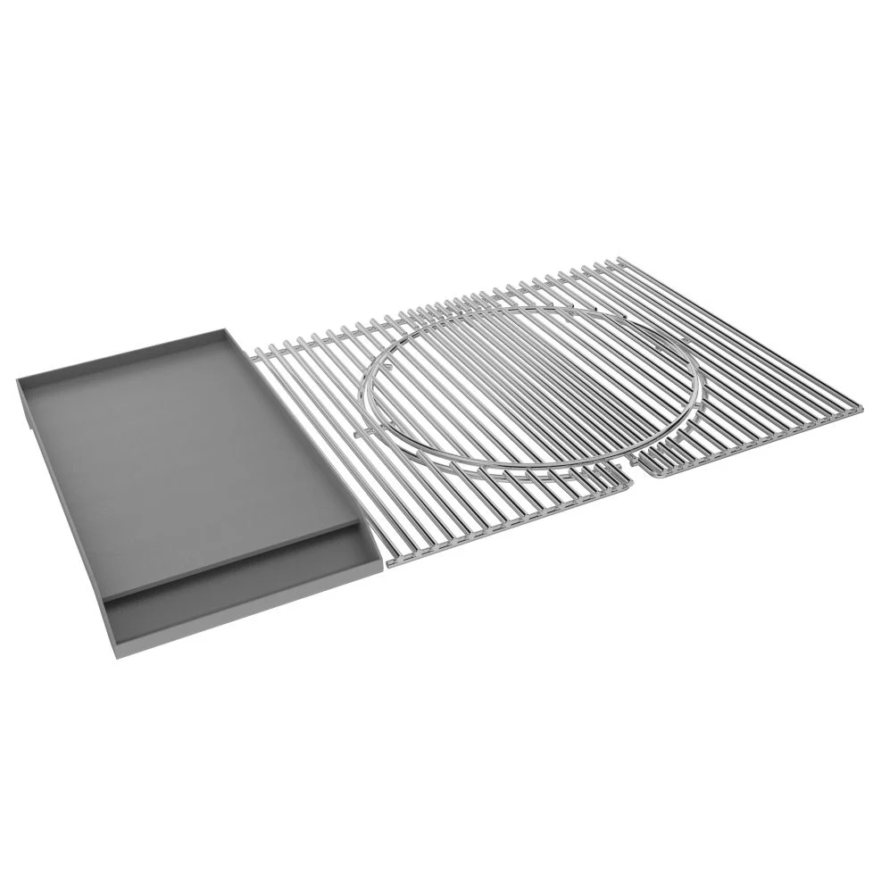 Ruby Cooking Grates with Solid Steel Griddle for 42" 5B Grill - Ruby-GR5B-Griddle