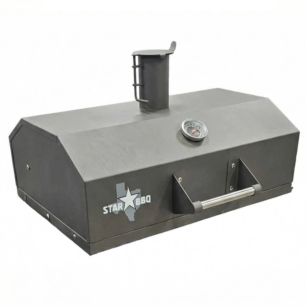 StarBBQ 24" BBQ Hood Rim with Chimney and Warming Rack - STARBBQ-24HDRIM