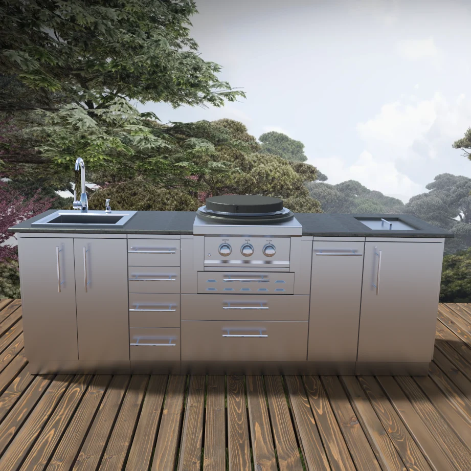 Sunstone 98" Mongolian Style Outdoor Kitchen - SCPMONGO