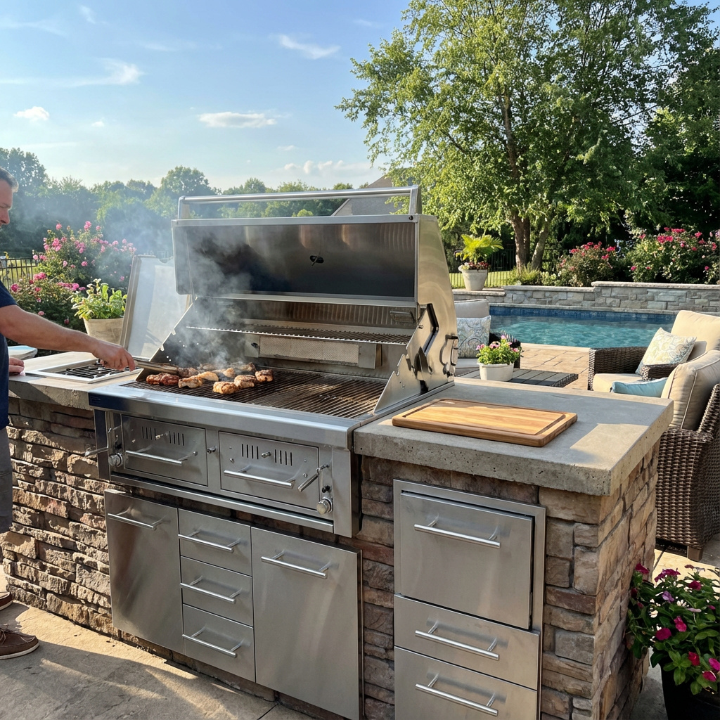 Gas, charcoal, wood & infrared, one grill