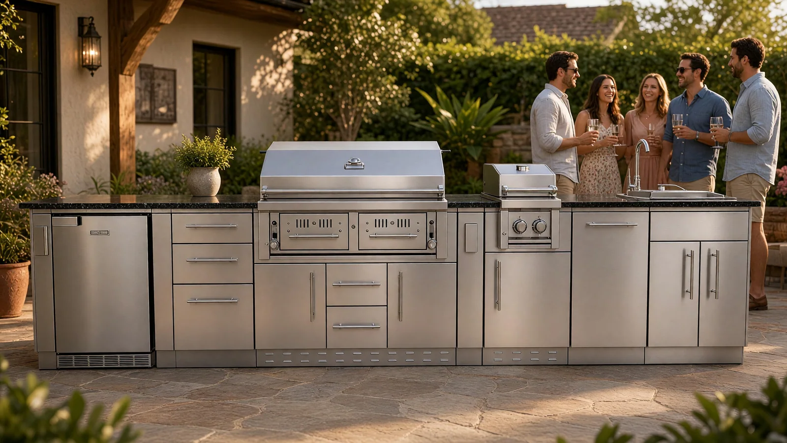 The Dallas 14-Foot Island: Outdoor Entertaining at Full Scale