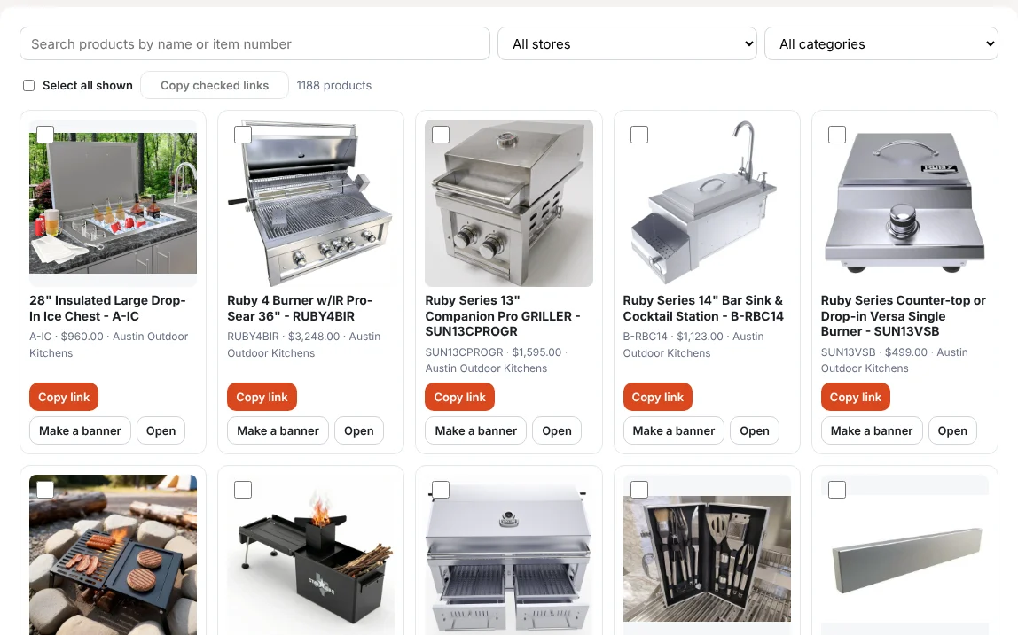 Share any product in one click